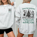 From The Windows To The Wall, I'm About To Deck These Halls, Christmas Funny, Song, Trendy, Front and Back Sweatshirt, Crew Neck, Women's, Crewneck